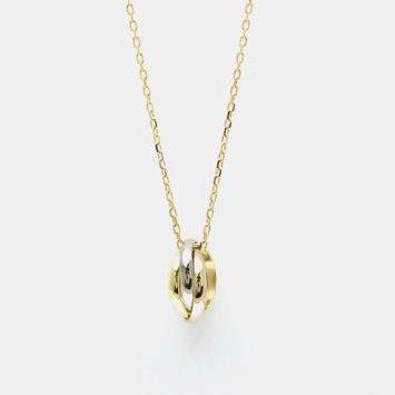 Pre Owned Cartier 18K Yellow, Rose, White Gold Trinity Pendant Necklace