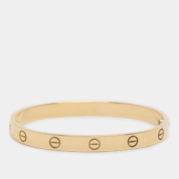 Pre Owned Cartier Love 18K Yellow Gold Bracelet 17