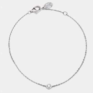 Pre Owned Cartier d'Amour Diamond 18k White Gold XS Model Bracelet