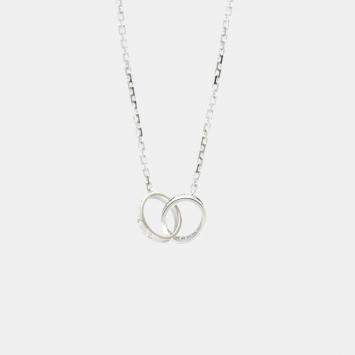 Pre Owned Cartier 18K White Gold and Diamond Love Pendant Necklace