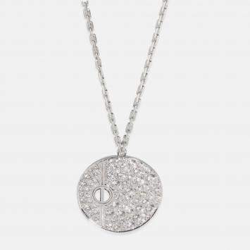 Pre Owned Cartier 18K White Gold and Diamond Love Pendant Necklace