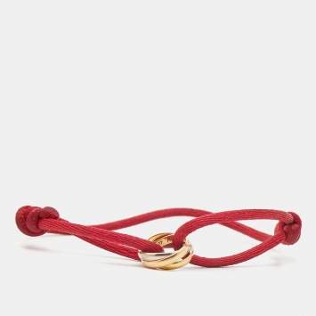 Pre Owned Cartier Trinity 18k Three Tone Gold Cord Bracelet