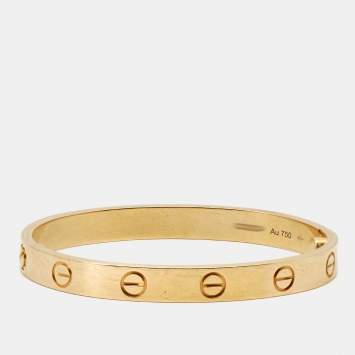 Pre Owned Cartier Love 18k Yellow Gold Bracelet 15