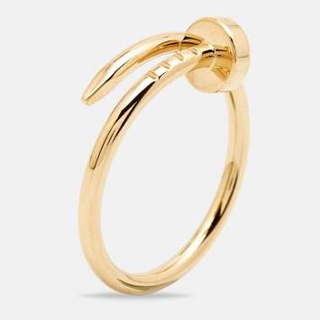 Pre Owned Cartier Juste Un Clou 18k Yellow Gold Small Model Ring Size 53