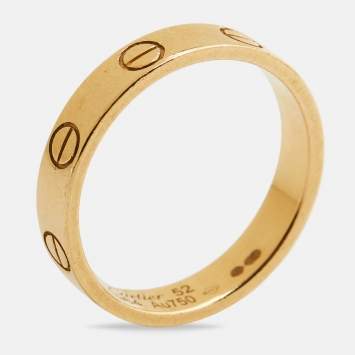 Pre Owned Cartier Love 18k Yellow Gold Wedding Band Ring Size 52