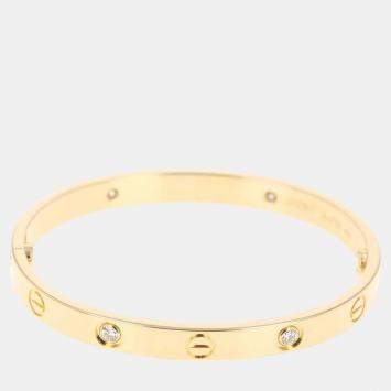Pre Owned Cartier 18K Yellow Gold and Diamond Love Bracelet