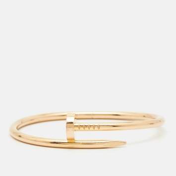 Pre Owned Cartier Juste Un Clou Classic Model 18k Rose Gold Bracelet 17