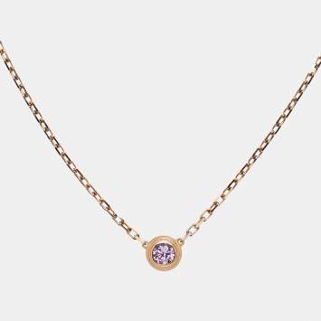 مملوكة مسبقًا Cartier  d'Amour Pink Sapphire 18k Rose Gold Necklace