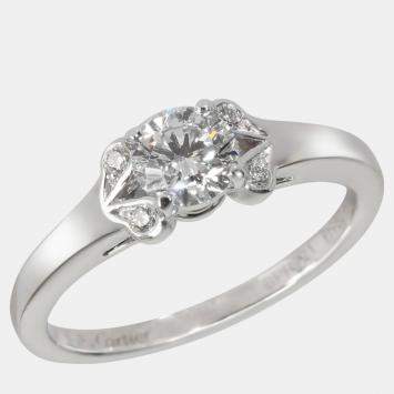Pre Owned Cartier Platinum and Diamond Ballerine Engagement Ring 