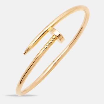 Pre Owned Cartier Juste Un Clou 18k Rose Gold Bracelet 19