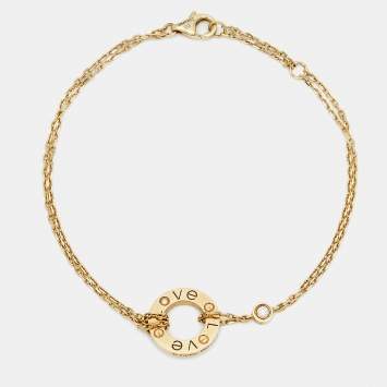 Pre Owned Cartier Love Diamond 18k Yellow Gold Bracelet
