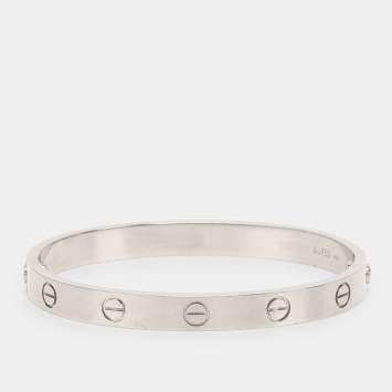Pre Owned Cartier Love 18k White Gold Bracelet 16