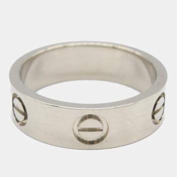 Pre Owned Cartier 18K White Gold Love Ring EU 53