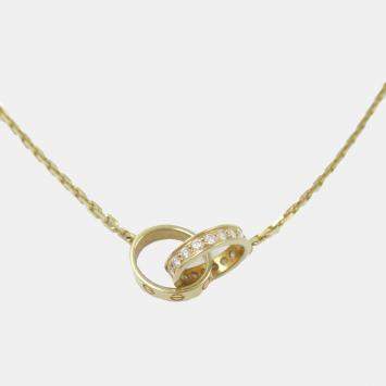 Pre Owned Cartier 18K Yellow Gold Baby Love Diamond Necklace