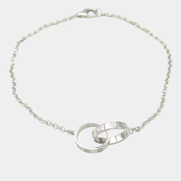 Cartier 18K White Gold Love Interlocking Loop Bracelet