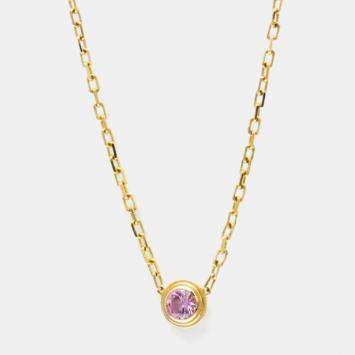 Cartier 18K Pink Gold Pink Sapphire D'Amour Necklace 