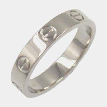 مملوكة مسبقًا Cartier 18K White Gold Love Band Ring EU 51