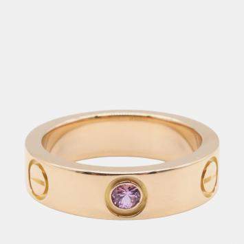 18K Rose Gold and Pink Sapphire Classic Love Ring