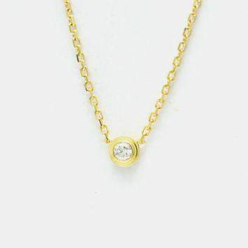 Pre Owned Cartier 18K Yellow Gold Diamond D'Amour Pendant Necklace