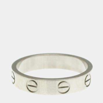 Cartier 18K White Gold Love Ring EU 49