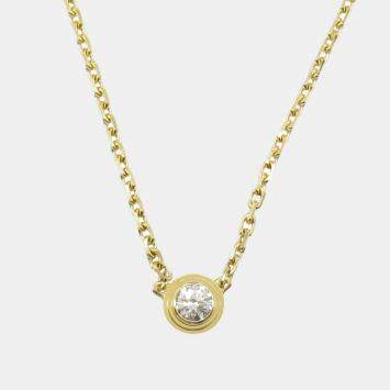 Pre Owned Cartier D'amour 18K Yellow Gold and Diamond Pendant Necklace