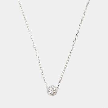 Pre Owned Cartier D'amour 18K White Gold and Diamond Pendant Necklace