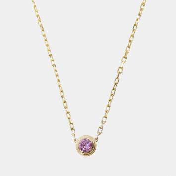 Cartier D'amour 18K Rose Gold and Sapphire Pendant Necklace