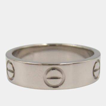 Pre Owned Cartier Love 18K White Gold Love Band Ring EU 53