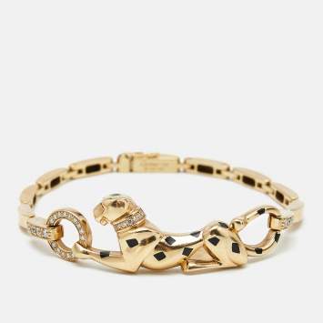 Cartier Panthere De Cartier Multi Gemstone 18k Yellow Gold Bracelet