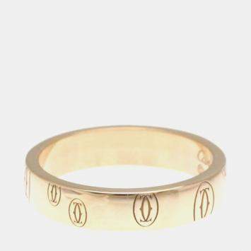 Pre Owned Cartier Happy Birthday 18K Rose Gold Band Ring EU 51