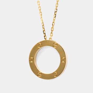 Pre Owned Cartier Love 18K Rose Gold Pendant Necklace