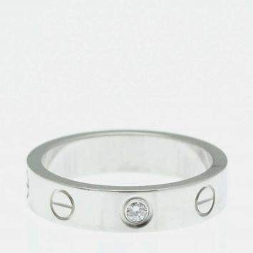 Pre Owned Cartier Love 18K White Gold, Diamond Ring EU 48