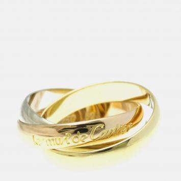 Pre Owned Cartier Trinity 18K Yellow, Rose, White Gold Band Ring EU 50