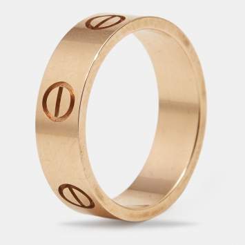 Pre Owned Cartier Love 18k Rose Gold Classic Model Ring Size 55