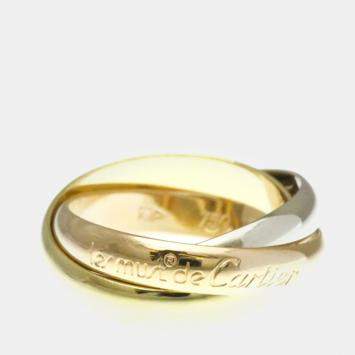 Pre Owned Cartier Trinity 18K Yellow, Rose, White Gold Band Ring 52