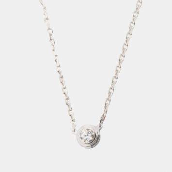 Pre Owned Cartier D'amour 18K White Gold Diamond Necklace