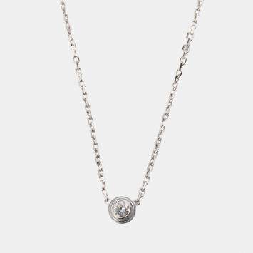 Pre Owned Cartier D'amour 18K White Gold Diamond Necklace