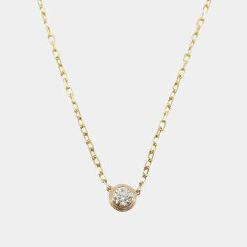 Pre Owned Cartier D'amour 18K Rose Gold Diamond Necklace