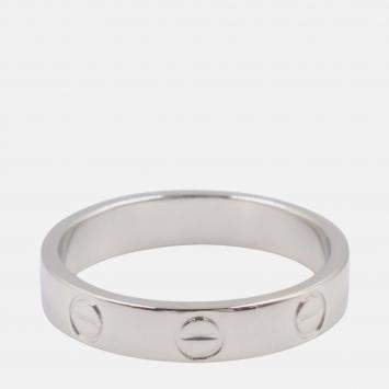 Pre Owned Cartier 18K White Gold Small Love Ring EU 51