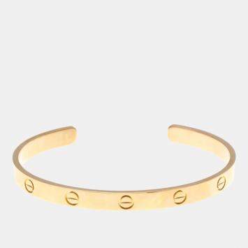 Pre Owned Cartier Love 18K Rose Gold Open Cuff Bracelet