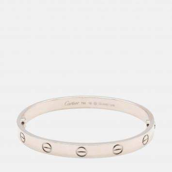 Pre Owned Cartier Love 18K White Gold Bangle Bracelet