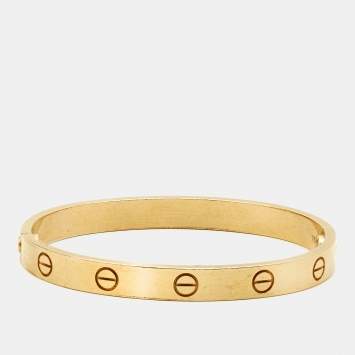 Pre Owned Cartier Love 18k Yellow Gold Classic Bracelet 16