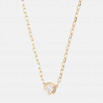 Pre Owned Cartier D'amour 18K Yellow Gold and Diamond Pendant Necklace