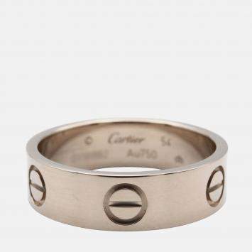 Pre Owned Cartier Love 18K White Gold Band Ring EU 54