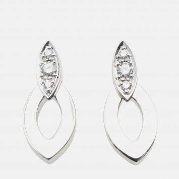 Pre Owned Cartier Diadea 18K White Gold and Diamond Earrings