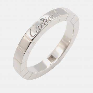 Pre Owned Cartier Lanieres 18K White Gold Diamond Ring EU 49