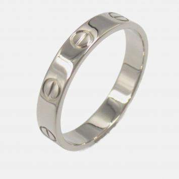 Pre Owned Cartier Love 18K White Gold Band Ring EU 55