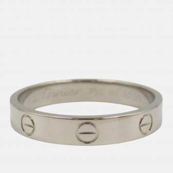 Pre Owned Cartier Love 18K White Gold Band Ring EU 61
