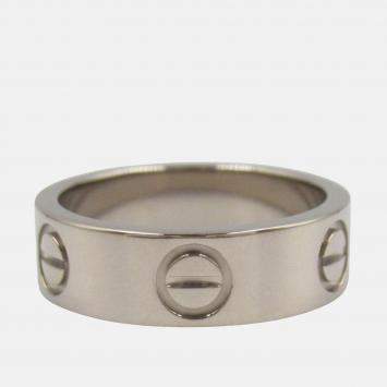 Pre Owned Cartier Love 18K White Gold Band Ring EU 48