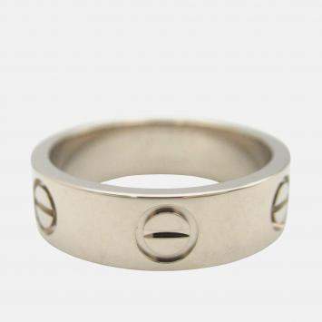 Pre Owned Cartier Love 18K White Gold Band Ring EU 51